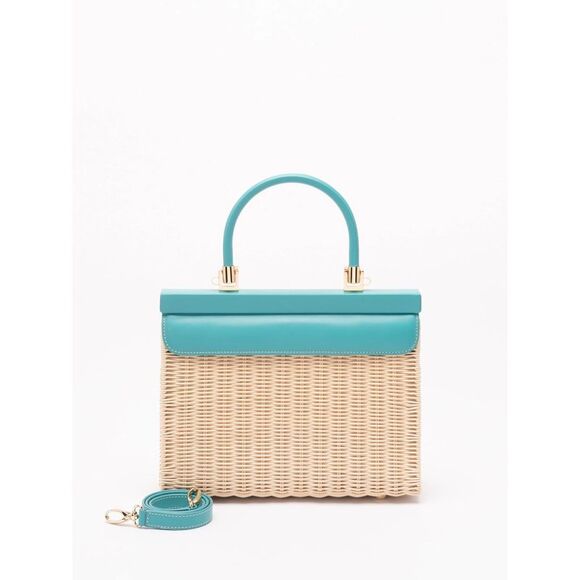 Rodo Women Wicker And Leather Medium Handbag - Picture 2 of 6